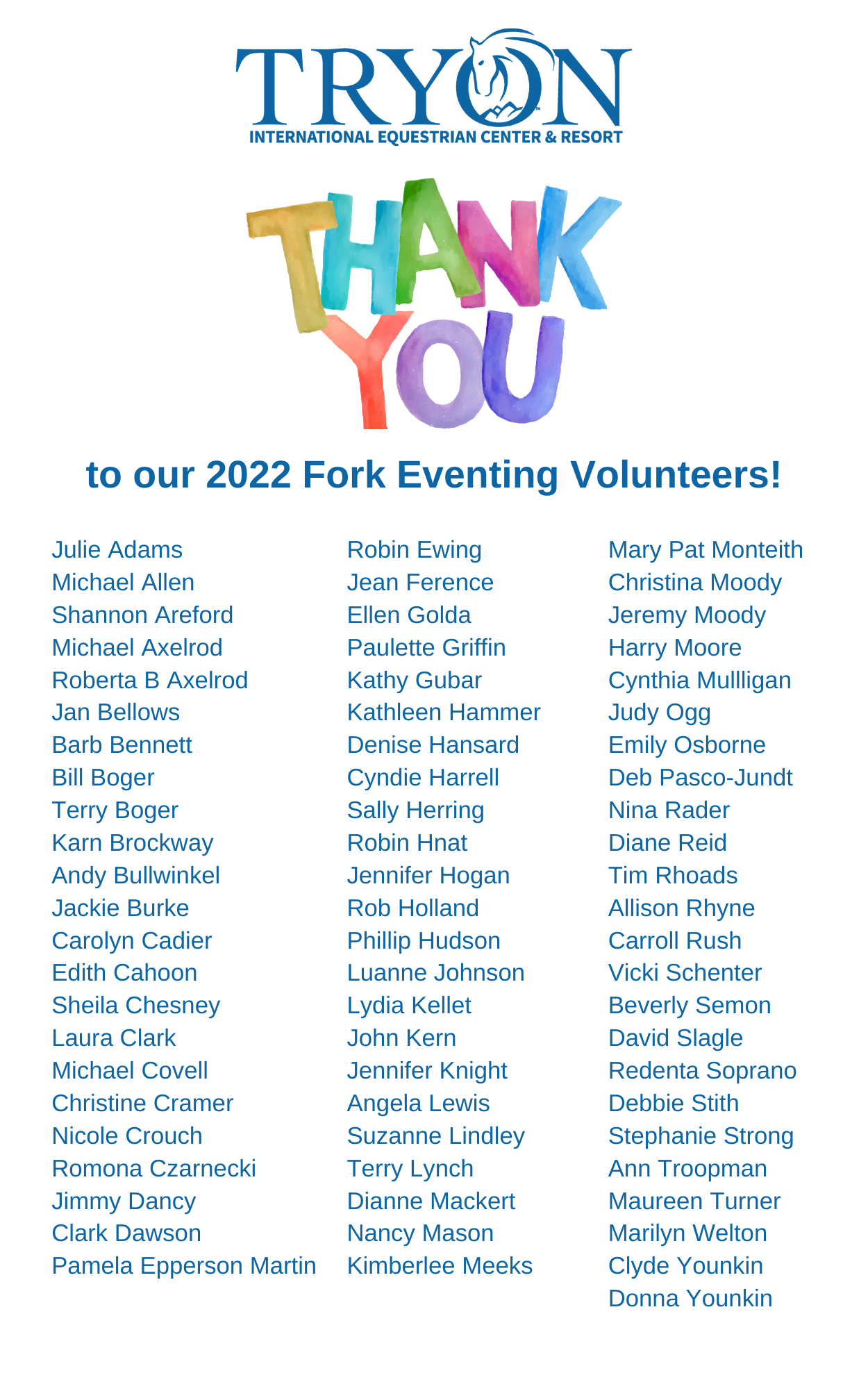 Fork Volunteer Thank You