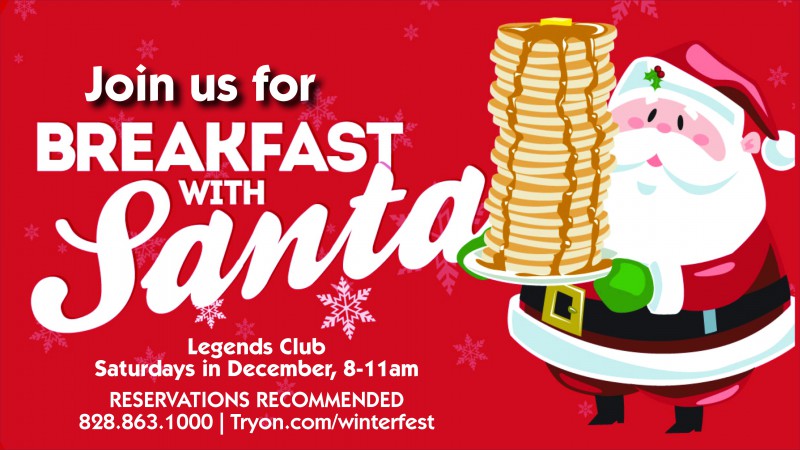 Breakfast with Santa December 7, 14, & 21!